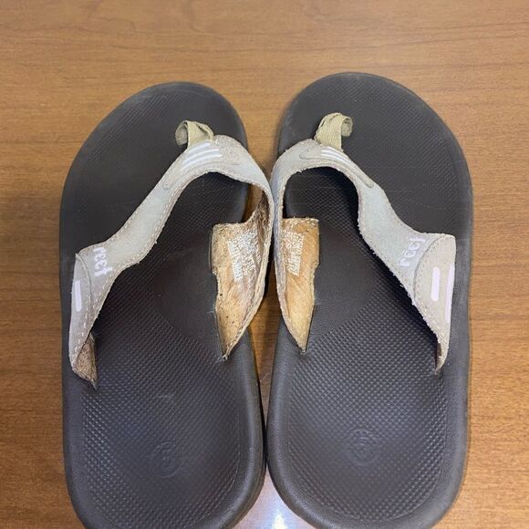 Reef brown leather sandals  - Picture 3 of 7